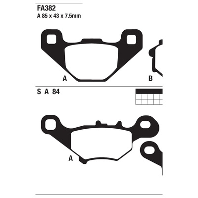 ΤΑΚΑΚΙΑ EBC FA382 για APRILIA RX 125 (2000-2001)
