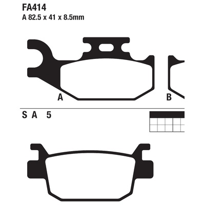 ΤΑΚΑΚΙΑ EBC FA414 για SUZUKI LT-A 400 King Quad (2008-2023)