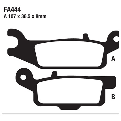 ΤΑΚΑΚΙΑ EBC FA444 για YAMAHA YFM 250 Raptor (2008-2009 RO)