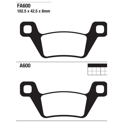 ΤΑΚΑΚΙΑ EBC FA600 για KYMCO MXU 500i DX (2012-2013)