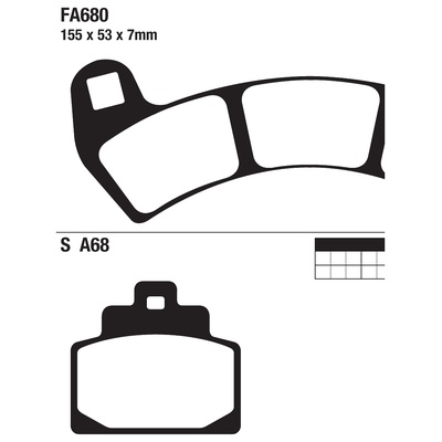 ΤΑΚΑΚΙΑ EBC FA680 για CONTD RZR 1000 XP 4 Turbo (2016-2020)