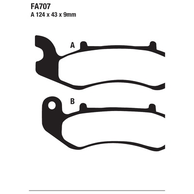 ΤΑΚΑΚΙΑ EBC FA707 για GENERIC / KSR Classic 125 (2017-2018)