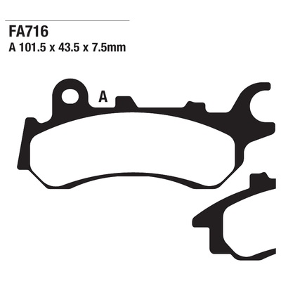 ΤΑΚΑΚΙΑ EBC FA716 για HONDA CB 125 F - GLR 125 1WHH (2017-2022)