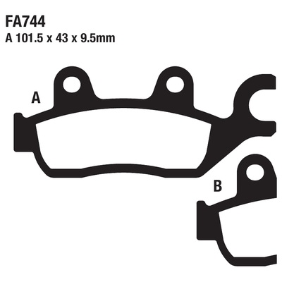 ΤΑΚΑΚΙΑ EBC FA744 για HONDA CBF 150 SH (2007-2010)