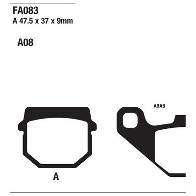 ΤΑΚΑΚΙΑ EBC FA83 για AEON Cobra 350 (2010-2011)