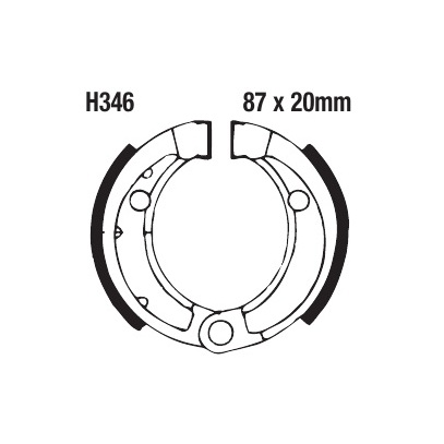 ΣΙΑΓΩΝΕΣ ΦΡΕΝΩΝ EBC H346G για CAN AM ATV DS 90 2 x 4/4T (2007-2021 E)