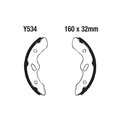 ΣΙΑΓΩΝΕΣ ΦΡΕΝΩΝ EBC Y534 για YAMAHA YXP 1000 Pro Hauler 1000 (2004-2005)
