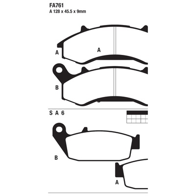 ΤΑΚΑΚΙΑ EBC FA761 για SINNIS RSX 125 ZS125-80 (2019-2020 F)