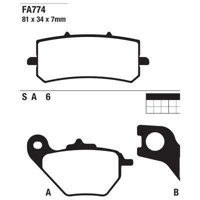 ΤΑΚΑΚΙΑ EBC FA774 για KEEWAY Vieste XDV 300 (2021-2024)